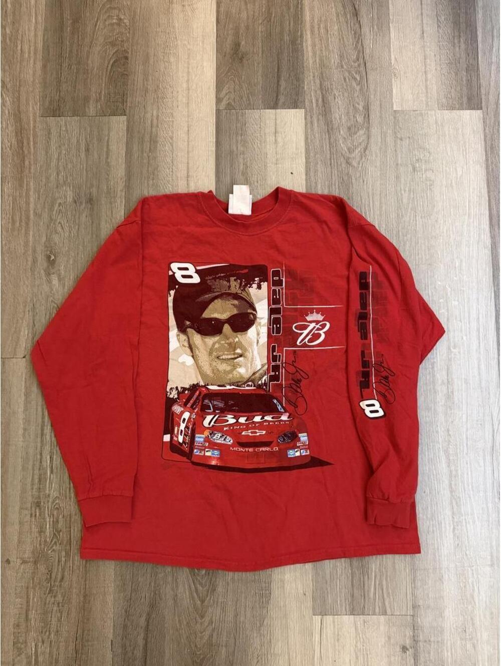 Vintage Red NASCAR Jeff Burton long sleeve shirt size XL #racing #nascar